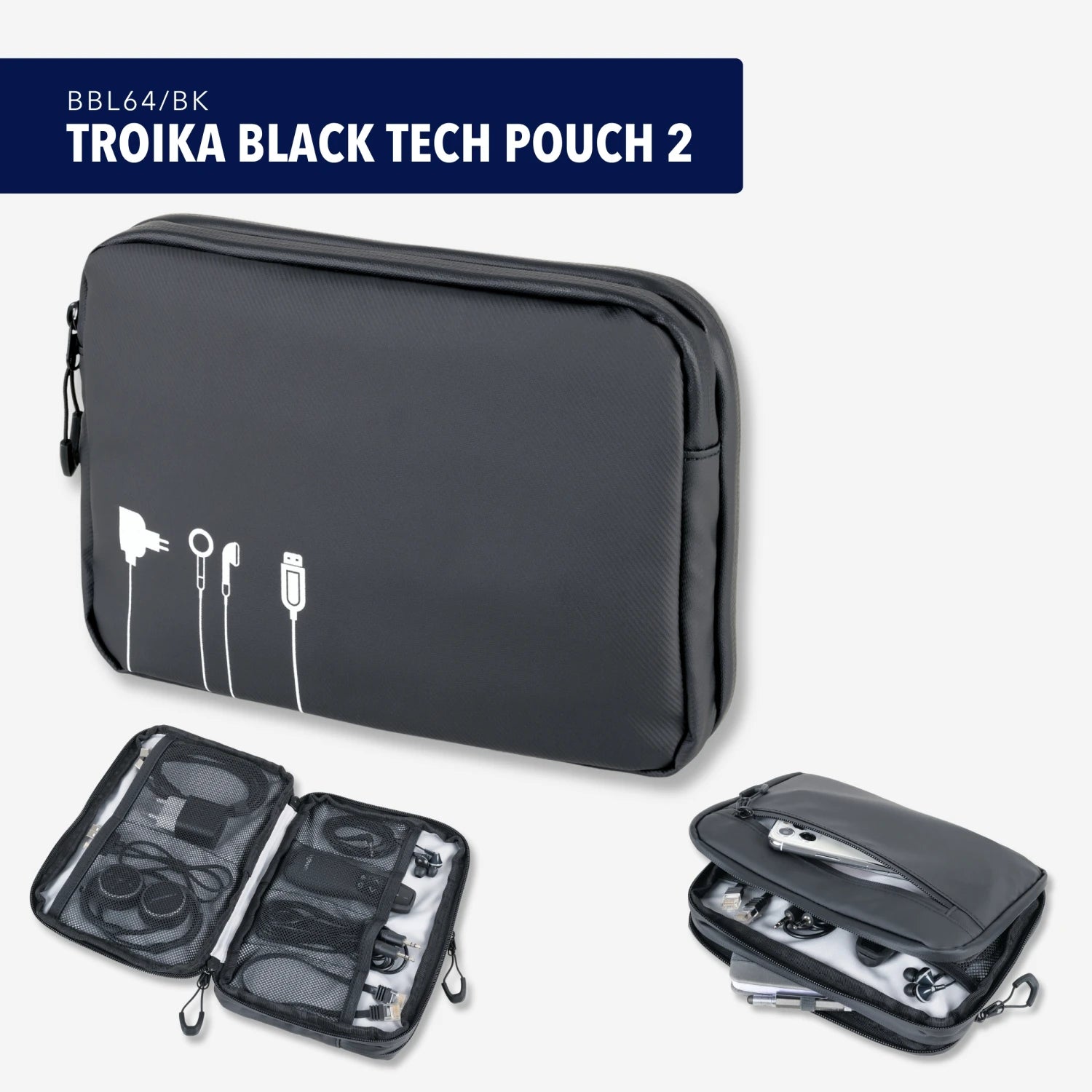 TROIKA BLACK TECH POUCH 2
