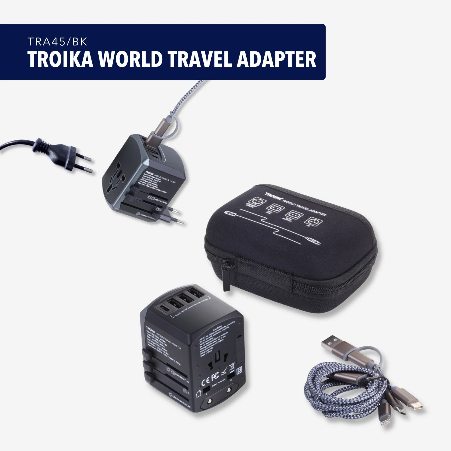 TROIKA WORLD TRAVEL ADAPTER