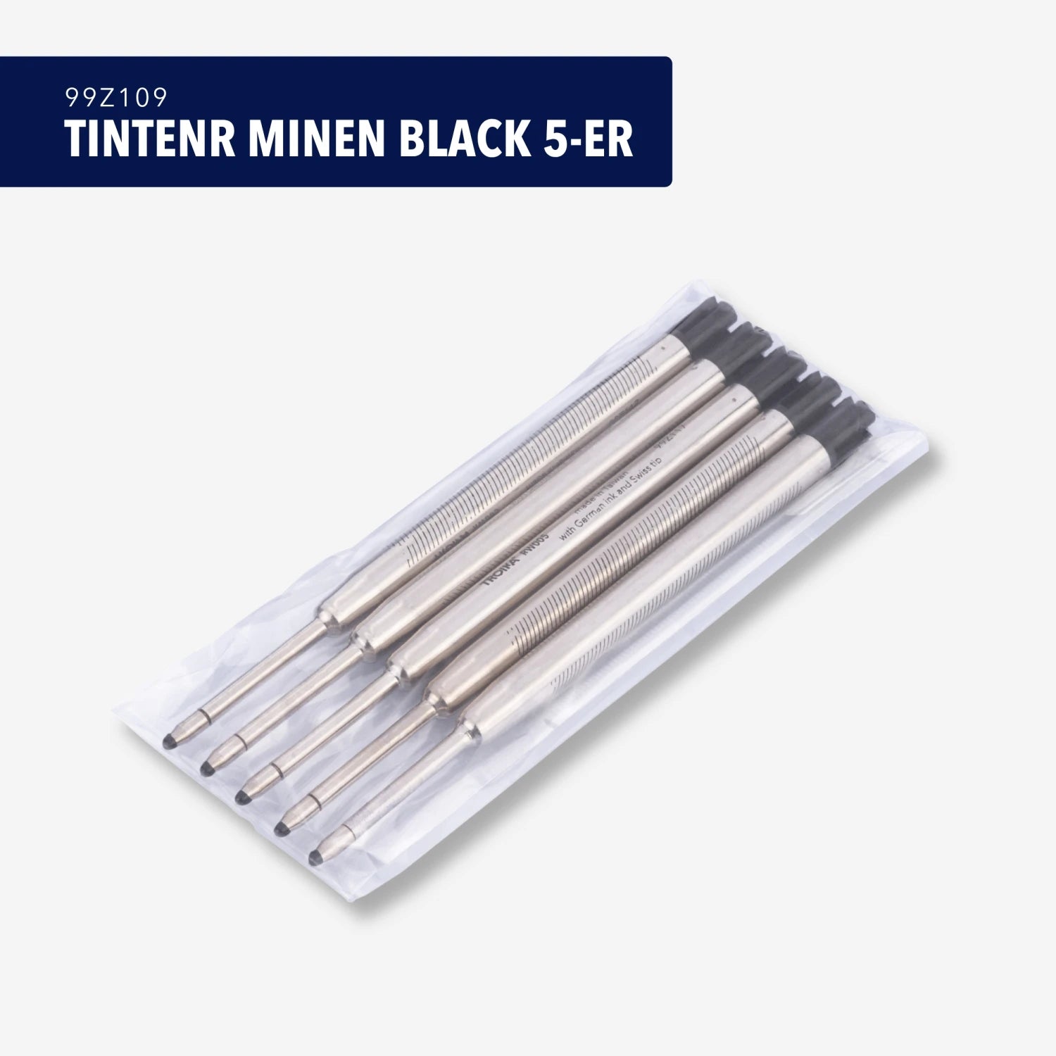 INK REFILLS BLACK 5-PACK