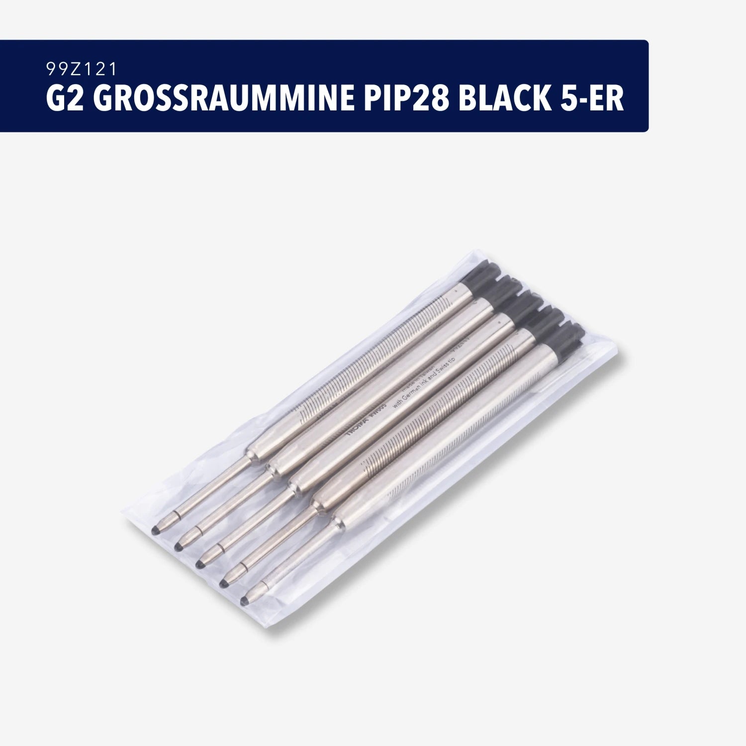 G2 LARGE REFILL PIP28 BLACK 5-PACK