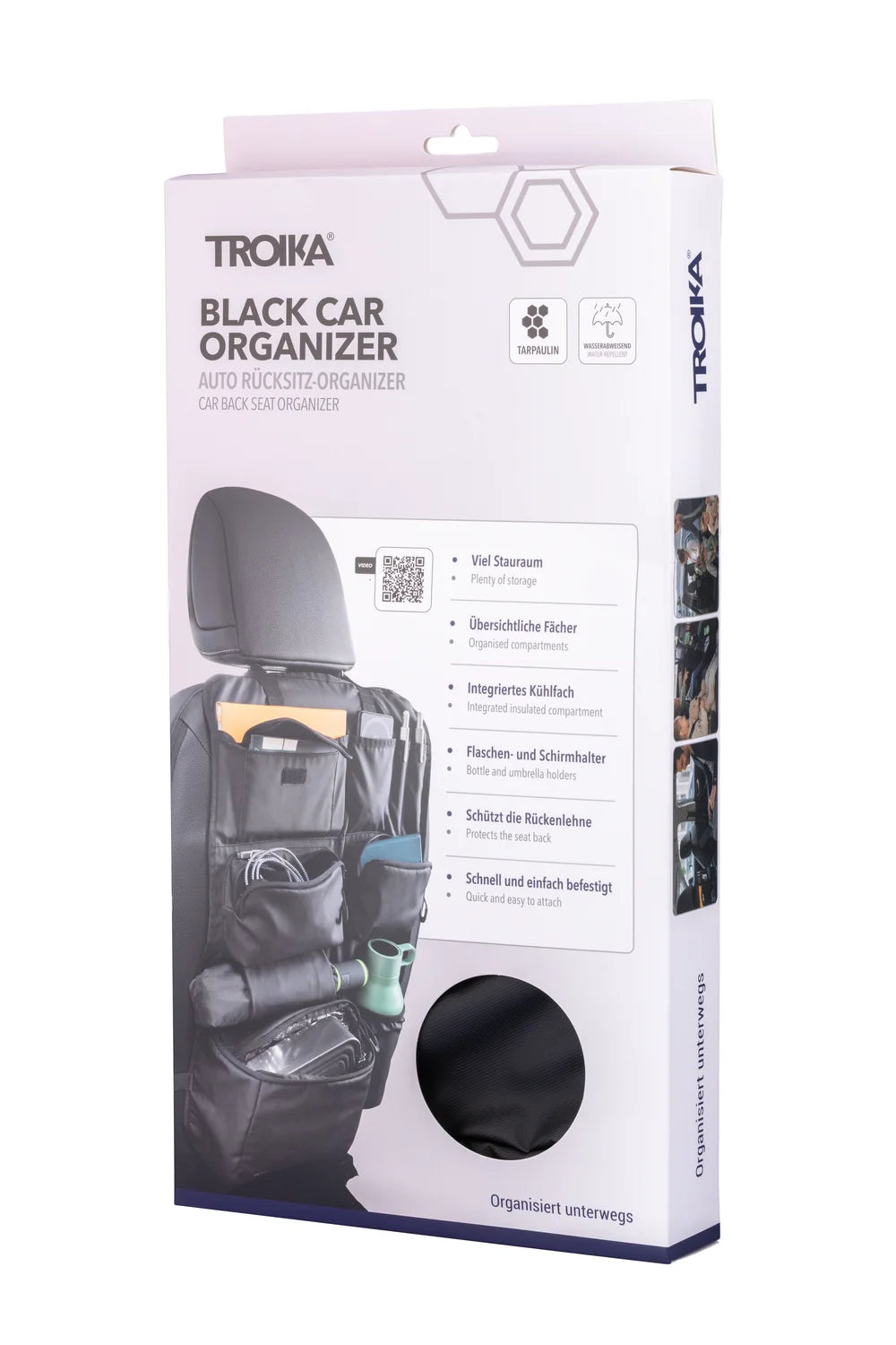 TROIKA BLACK CAR ORGANIZER