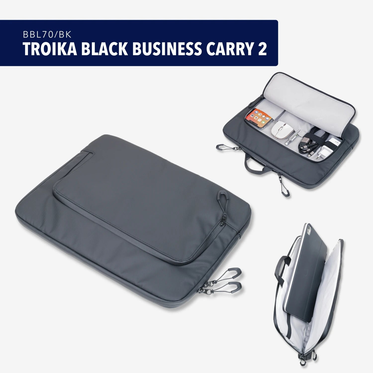 TROIKA BLACK BUSINESS CARRY 2