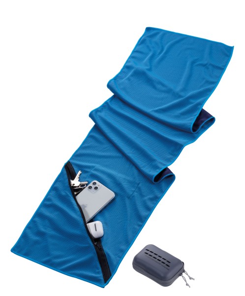 Fitness-Handtuch mit erfrischendem Verdunstungs-Kühleffekt durch Wabenstruktur der Mikrofaser SCHWIT