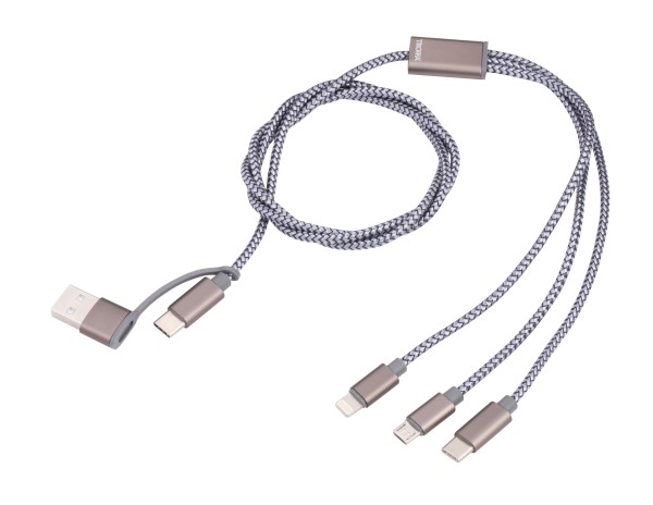 Ladekabel 3 in 1 - für gleichzeitiges Laden von bis zu 3 Geräten über USB TROIKA DREIZACK