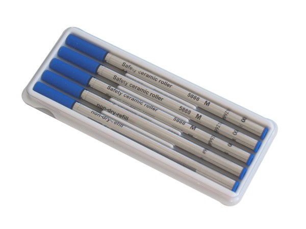 Ersatzmine BLAU für Tintenroller (PEN65/BK, PEN10/.., PEN84/..) TINTENR MINEN BLUE 5-ER